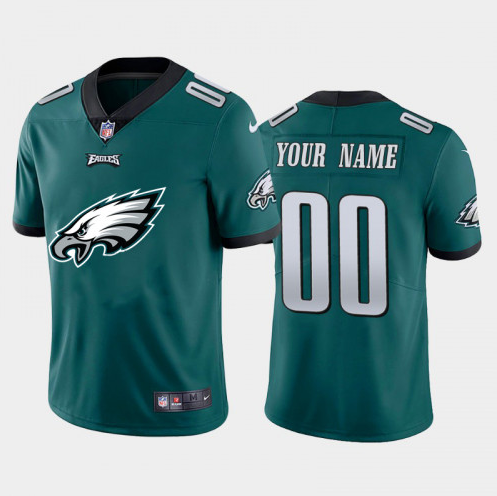 Youth Philadelphia Eagles ACTIVE PLAYER Custom Green Team Big Logo Limited Stitched Jersey Youth Philadelphia Eagles ACTIVE PLAYER Custom Green Team Big Logo Limited Stitched Jersey